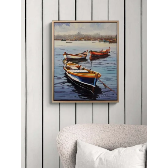 Sulara Düşen Işık Yağlı Boya Tablosu