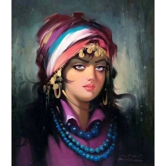 Acem Güzeli Yağlı Boya Tablosu