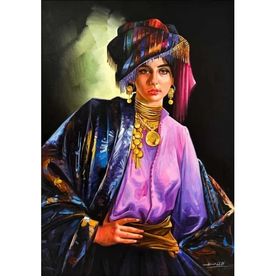 Persian Girl Oil Painting