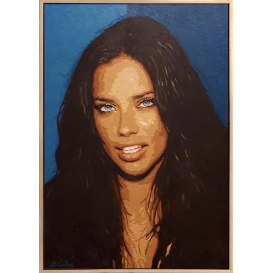 Adriana Lima Oil Painting