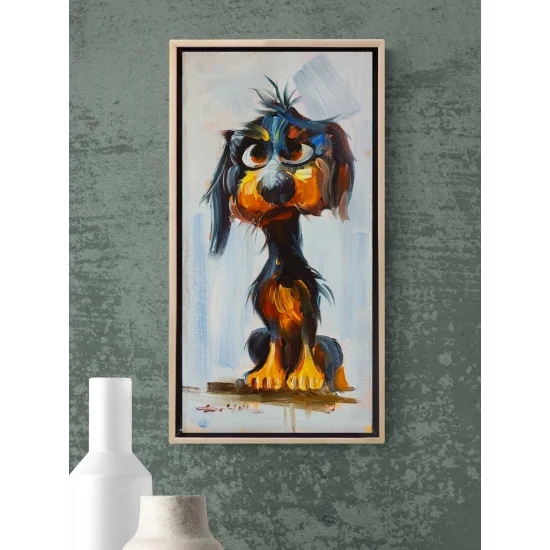 The Mischievous Dog Oil Painting