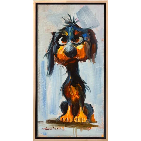 The Mischievous Dog Oil Painting