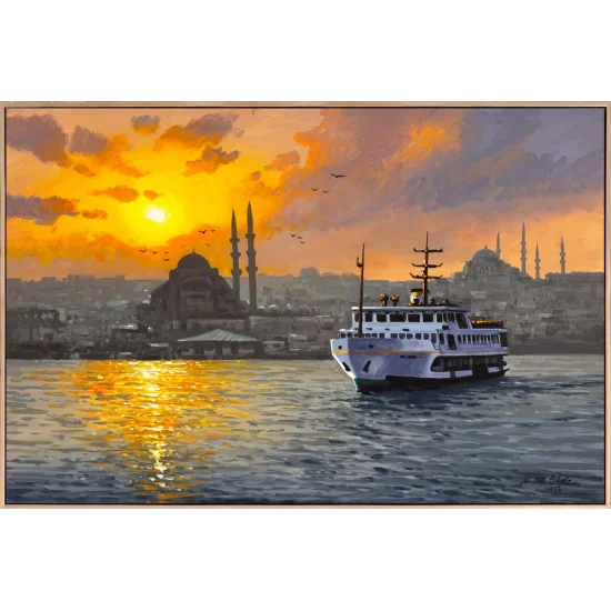 Akşam Vapurları Yağlı Boya Tablosu