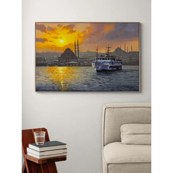 Akşam Vapurları Yağlı Boya Tablosu