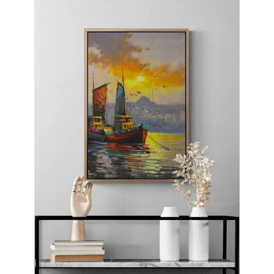 Akşam Yelkenleri Yağlı Boya Tablosu