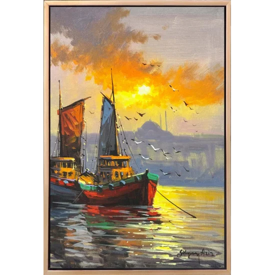 Akşam Yelkenleri Yağlı Boya Tablosu