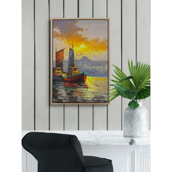 Akşam Yelkenleri Yağlı Boya Tablosu