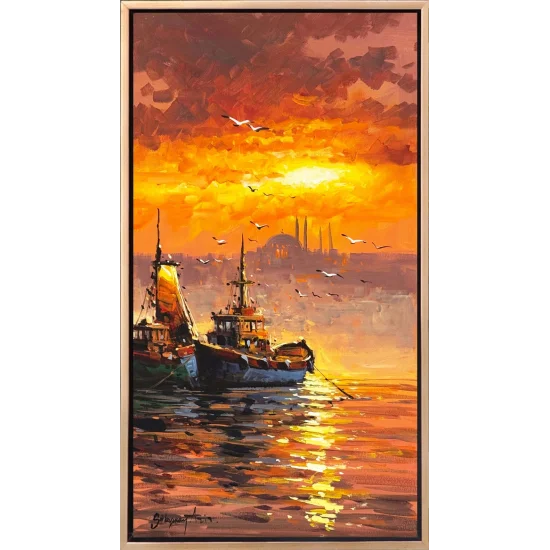 Sails Opening into the Evening Oil Painting