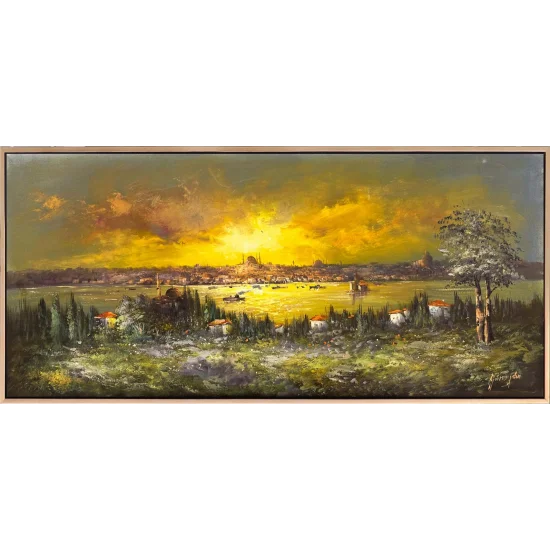 Istanbul in Golden Rays Oil Painting