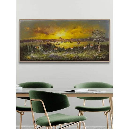 Istanbul in Golden Rays Oil Painting
