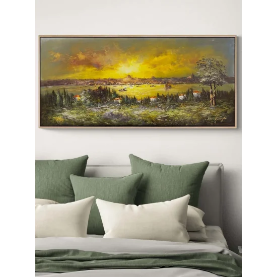 Istanbul in Golden Rays Oil Painting