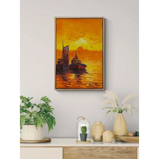 Altın Saatte Yağlı Boya Tablosu