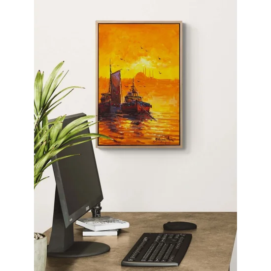 Altın Saatte Yağlı Boya Tablosu