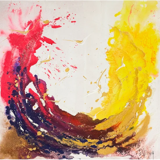 Renkli Döngü Yağlı Boya Tablosu