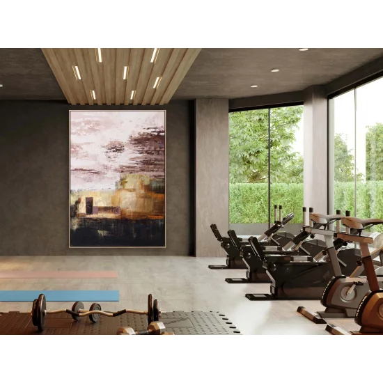 Kahve Tonları Siparişe Özel Soyut Yağlı Boya Tablo