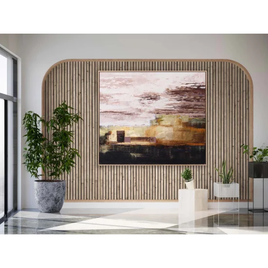 Kahve Tonları Siparişe Özel Soyut Yağlı Boya Tablo