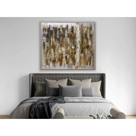 Toprak Tonları Siparişe Özel Soyut Yağlı Boya Tablo