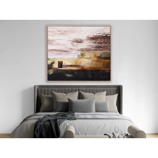 Kahve Tonları Siparişe Özel Soyut Yağlı Boya Tablo