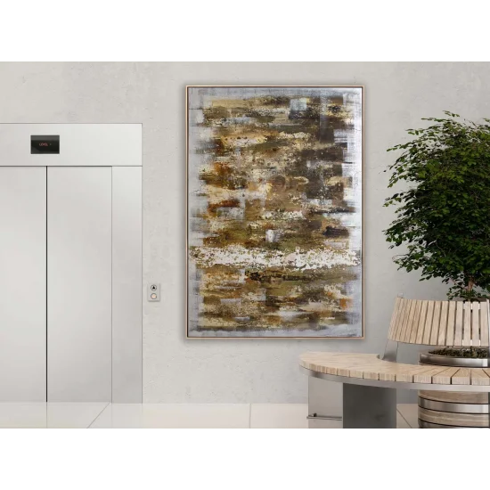 Toprak Tonları Siparişe Özel Soyut Yağlı Boya Tablo