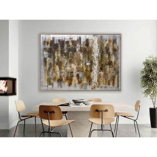 Toprak Tonları Siparişe Özel Soyut Yağlı Boya Tablo