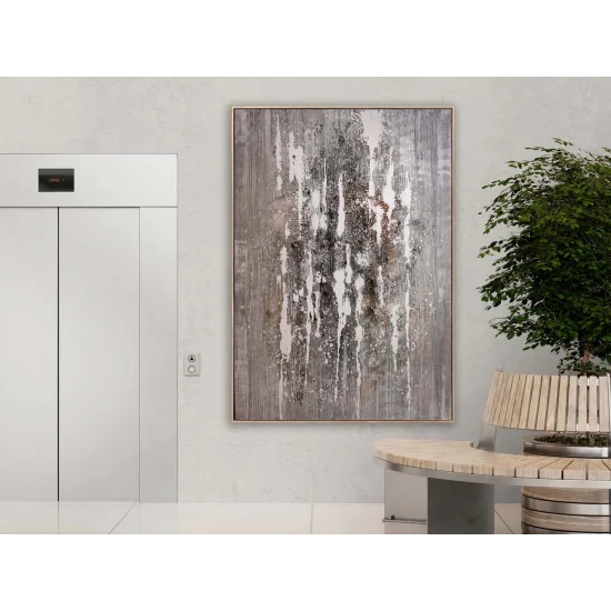 Mink and Beige Custom Order Abstract Oil Painting