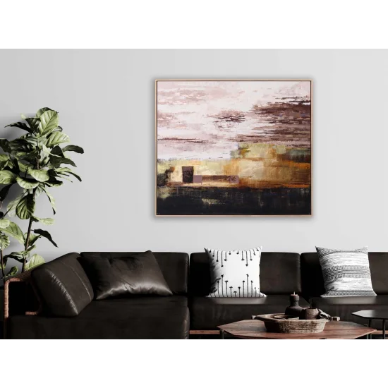 Kahve Tonları Siparişe Özel Soyut Yağlı Boya Tablo