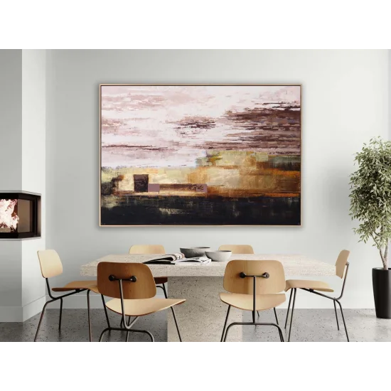 Kahve Tonları Siparişe Özel Soyut Yağlı Boya Tablo