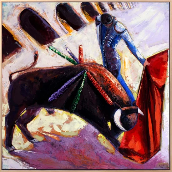 Arena da BoğaYağlı Boya Tablosu