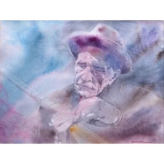 Aşık Veysel | Watercolor Painting