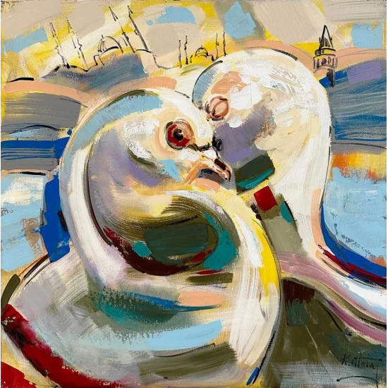 Aşkın Kanatları Yağlı Boya Tablosu