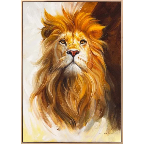 Aslanın Asaleti Yağlı Boya Tablosu