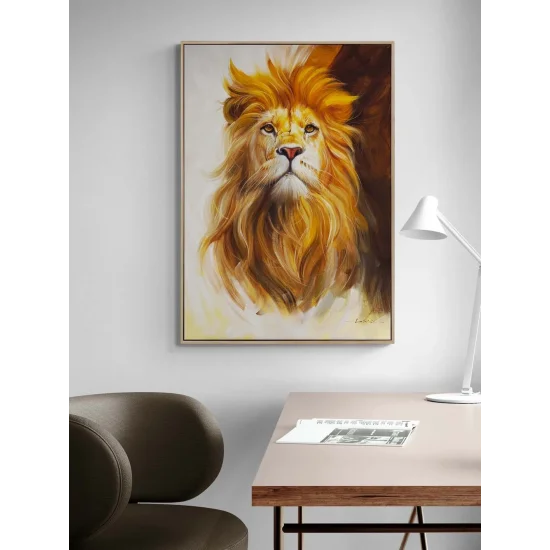 Aslanın Asaleti Yağlı Boya Tablosu