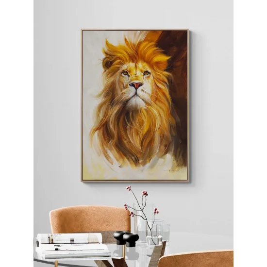 Aslanın Asaleti Yağlı Boya Tablosu