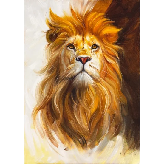 Aslanın Asaleti Yağlı Boya Tablosu