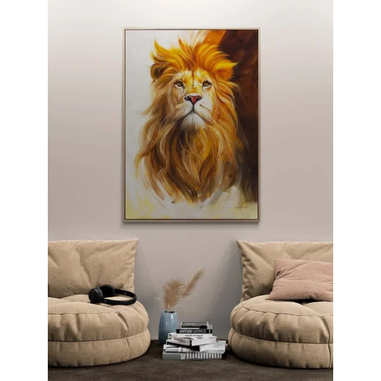 Aslanın Asaleti Yağlı Boya Tablosu