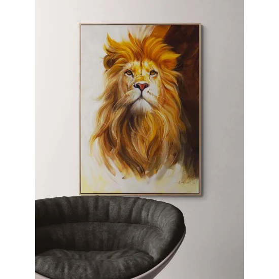 Aslanın Asaleti Yağlı Boya Tablosu
