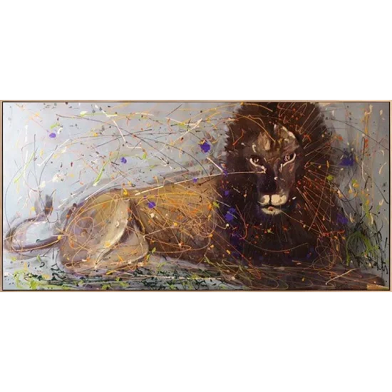 Lions Gaze Oil Painting | Simurg Art Gallery