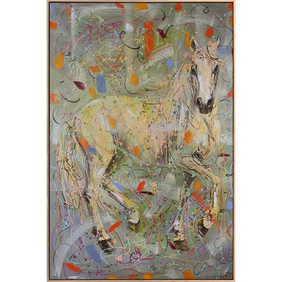 Atın İfadesi Yağlı Boya Tablosu