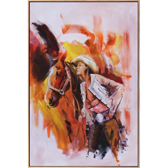 At ve Sevgi Yağlı Boya Tablosu