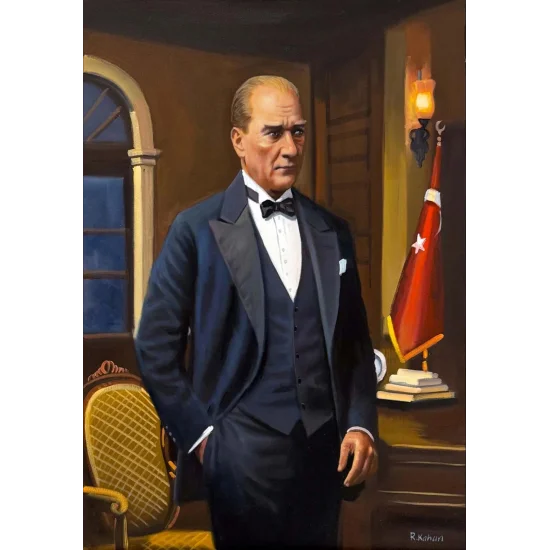 Gratitude to Atatürk Oil Painting