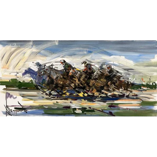 Atlı Savaşçılar Yağlı Boya Tablosu