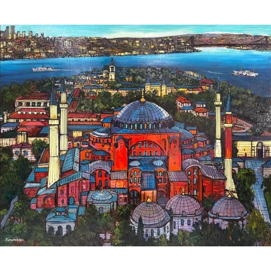 Ayasofya-i Kebir Cami Yağlı Boya Tablosu