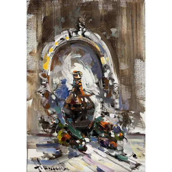 Aynadaki Sırlı Dünya Yağlı Boya Tablosu