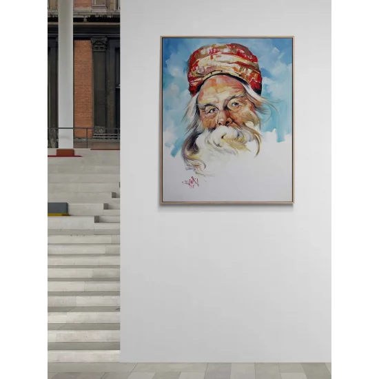 Baba Figüratif Yağlı Boya Tablosu