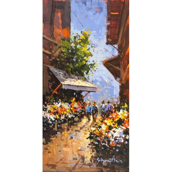 Spring Street Oil Painting