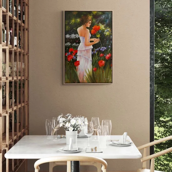 In the Garden Oil Painting