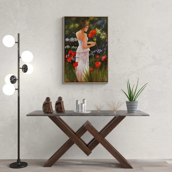 In the Garden Oil Painting