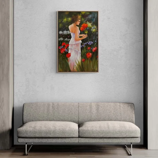 In the Garden Oil Painting