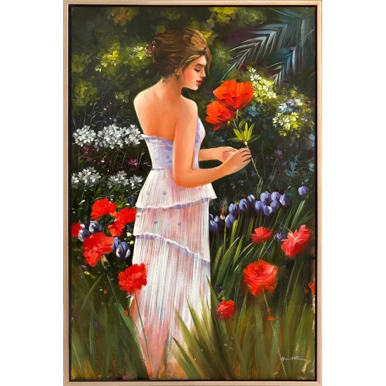 In the Garden Oil Painting