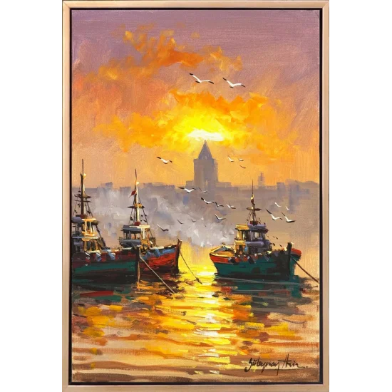 Balıkçıların Dönüşü Yağlı Boya Tablosu